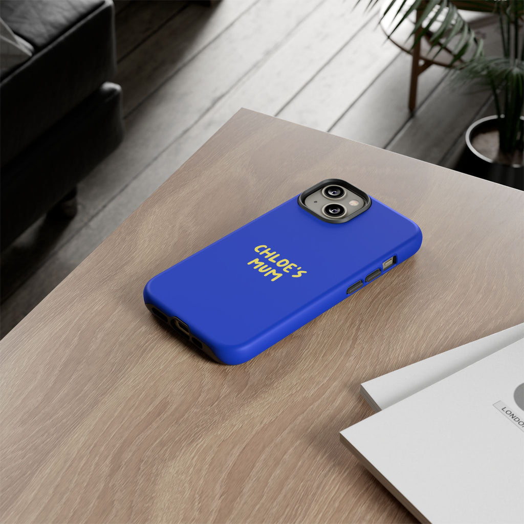 Phone Case Blue color with custom text