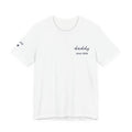 AUS - T-shirt Dad since date pinted on heart and first names on sleeve