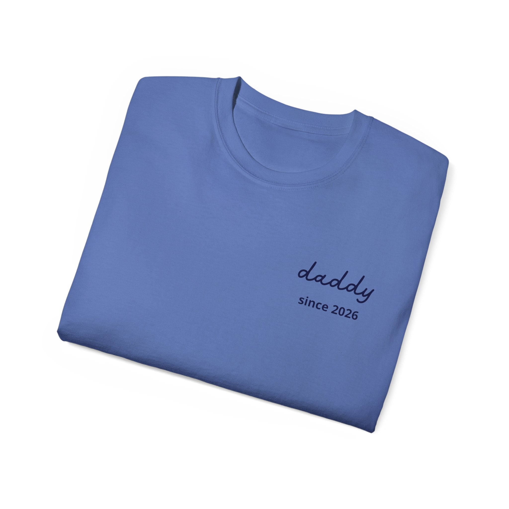 AUS - T-shirt Dad since date pinted on heart and first names on sleeve