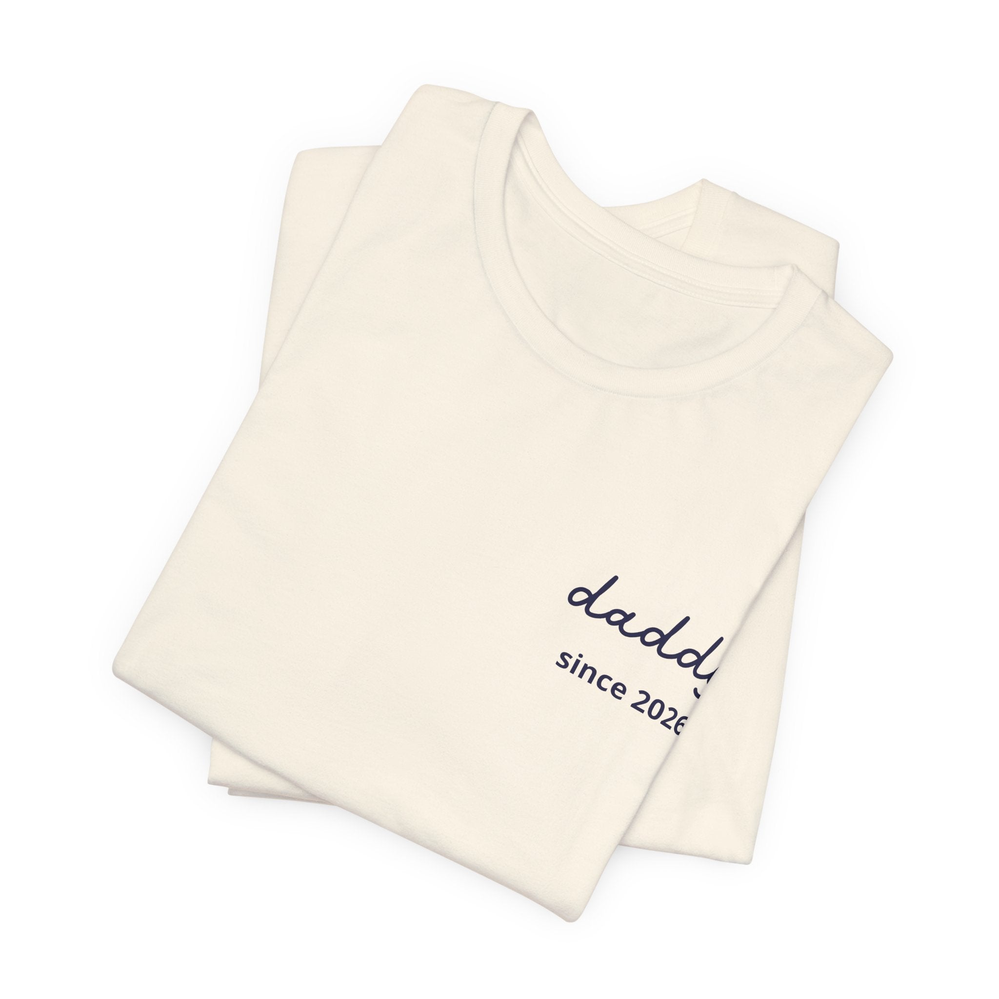 AUS - T-shirt Dad since date pinted on heart and first names on sleeve