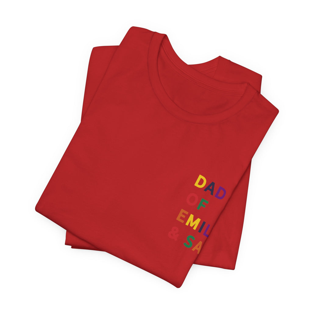 AUS - T-Shirt Dad of multicolored name daddy