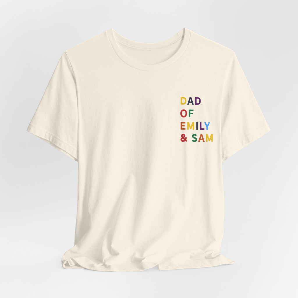 AUS - T-Shirt Dad of multicolored name daddy