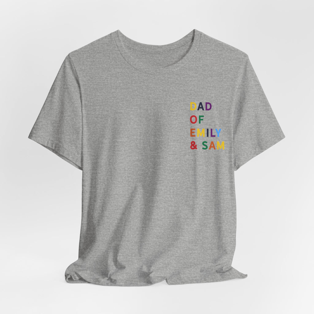 AUS - T-Shirt Dad of multicolored name daddy