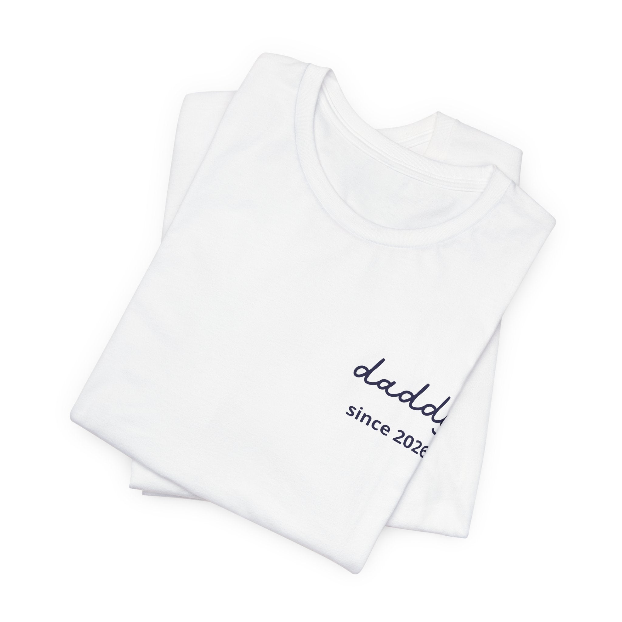 AUS - T-shirt Dad since date pinted on heart and first names on sleeve