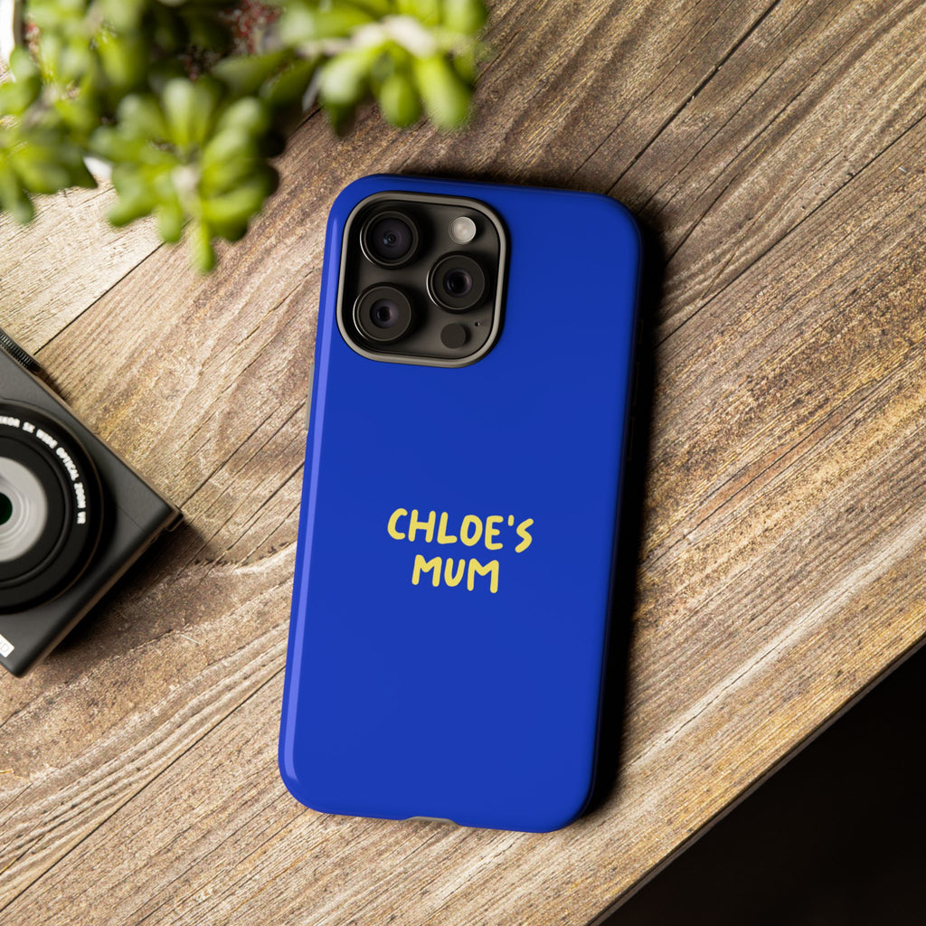 Phone Case Blue color with custom text