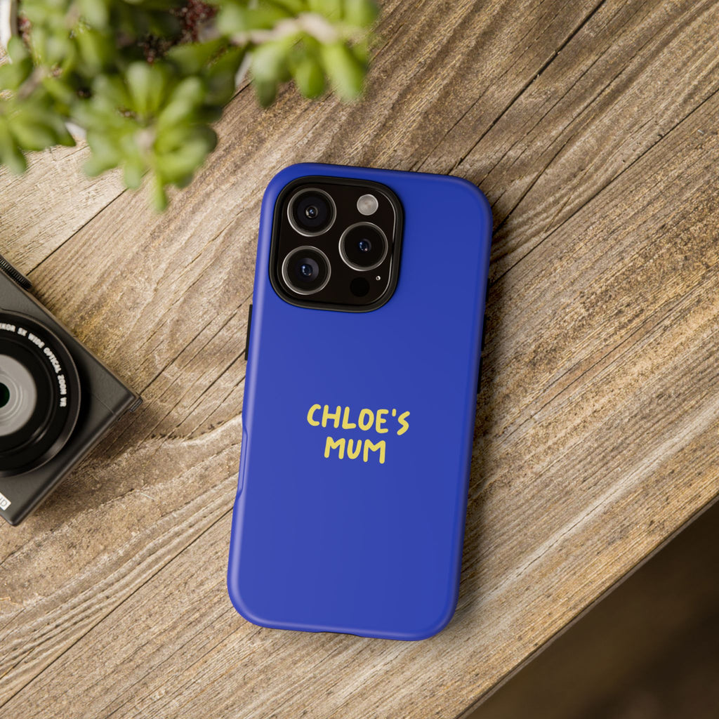 Phone Case Blue color with custom text