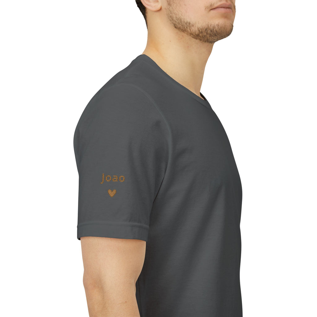 Camiseta Vovô com Data Bordada no Peito e Nomes na Manga