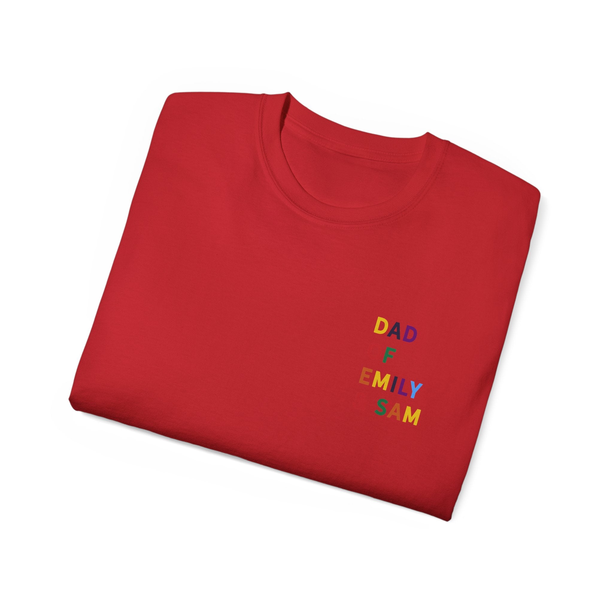 AUS - T-Shirt Dad of multicolored name daddy