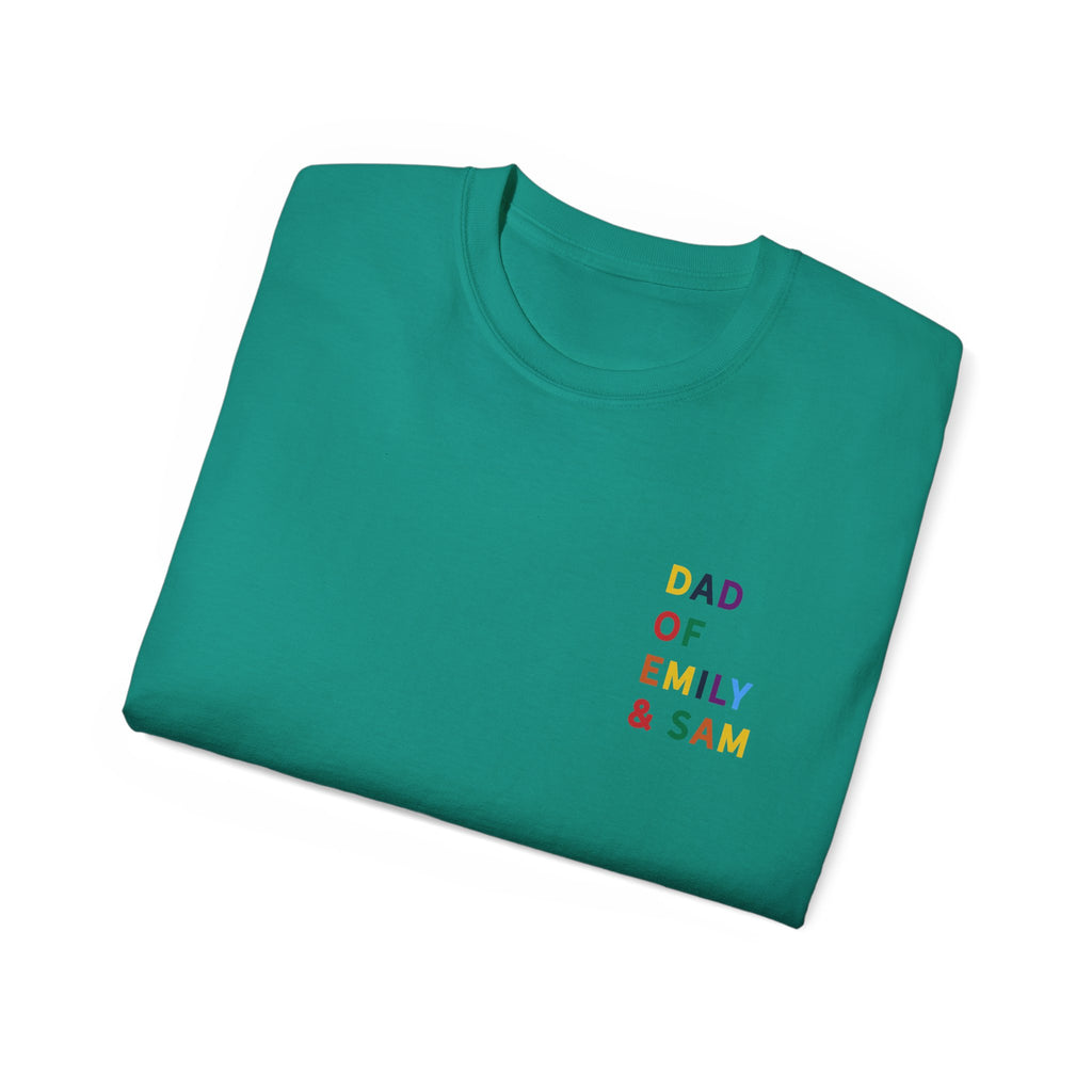 AUS - T-Shirt Dad of multicolored name daddy