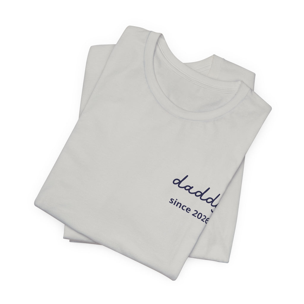 AUS - T-shirt Dad since date pinted on heart and first names on sleeve