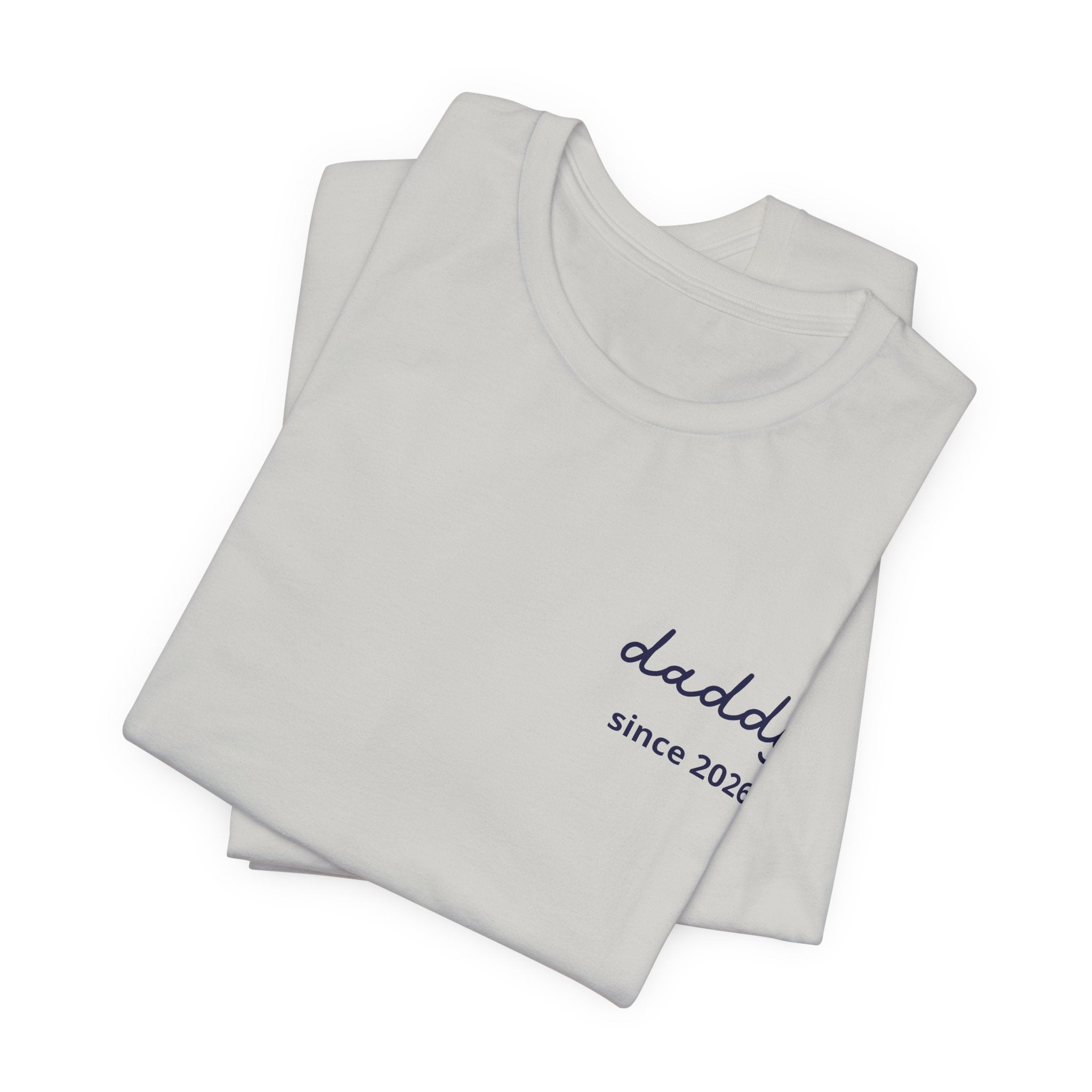 AUS - T-shirt Dad since date pinted on heart and first names on sleeve