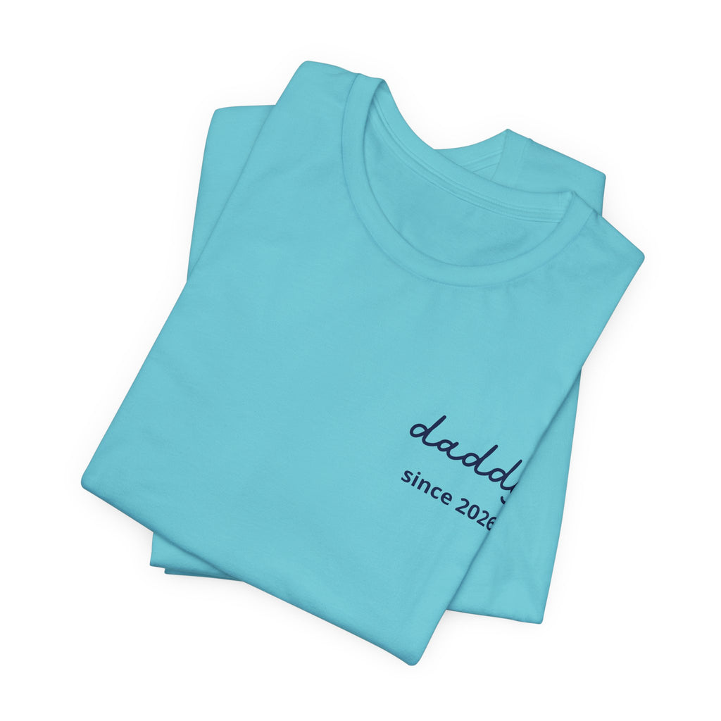 AUS - T-shirt Dad since date pinted on heart and first names on sleeve