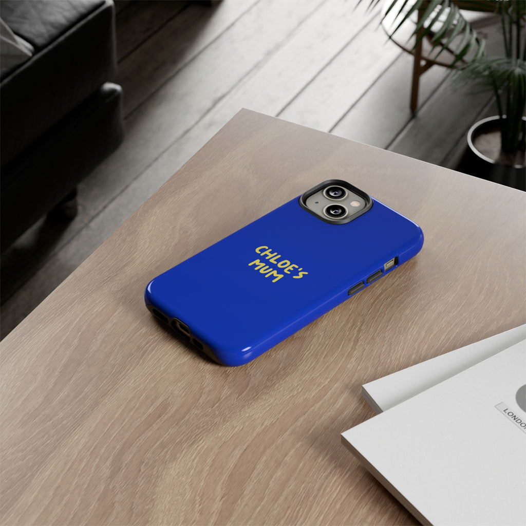 Phone Case Blue color with custom text