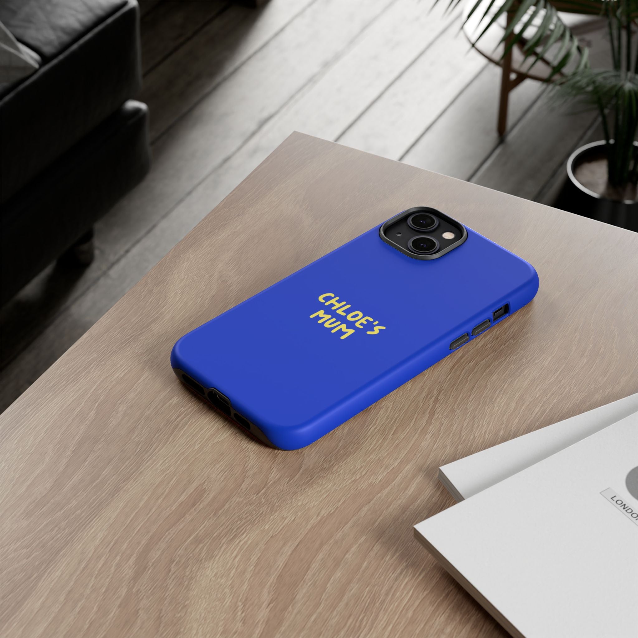 Phone Case Blue color with custom text