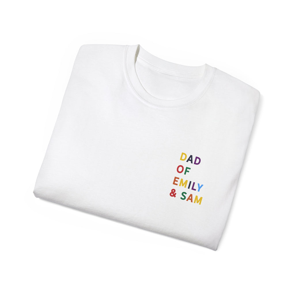AUS - T-Shirt Dad of multicolored name daddy