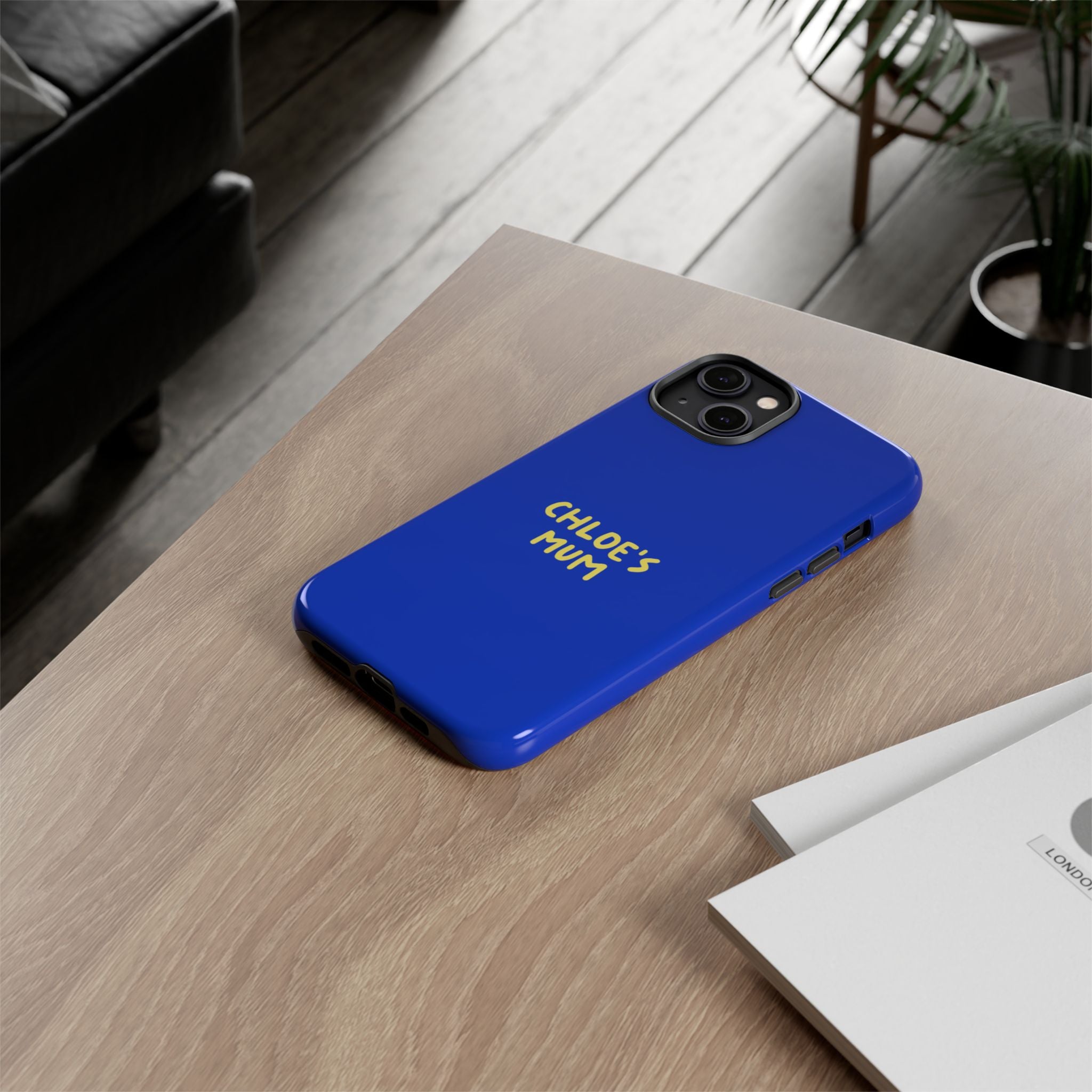 Phone Case Blue color with custom text
